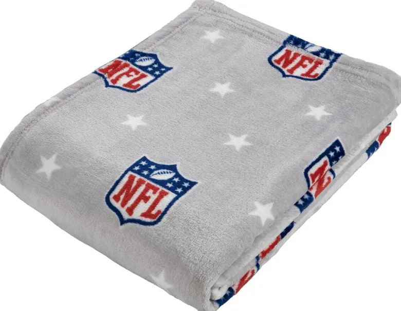 Wohndecke NFL grau Polyester B/L: ca. 130x160 cm