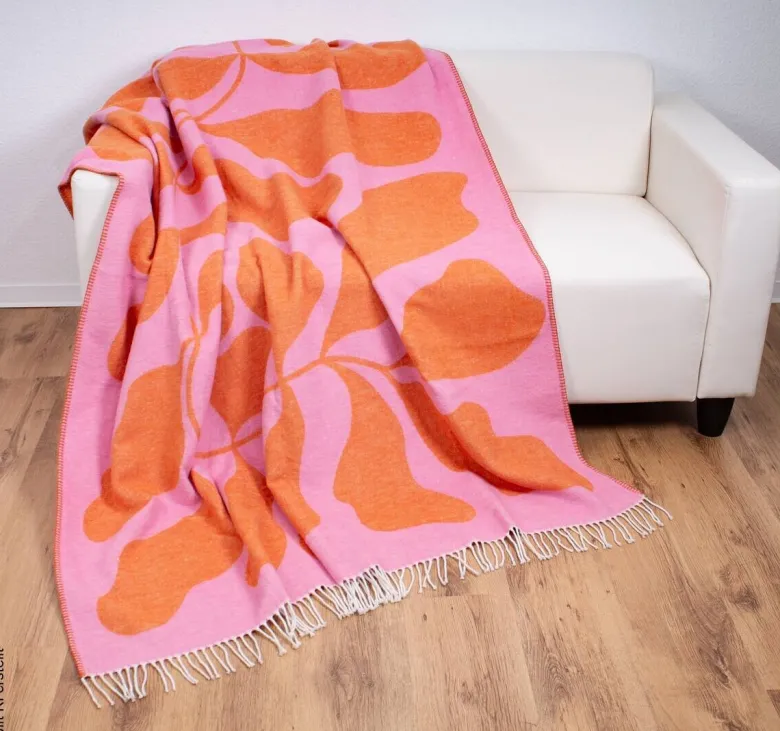 Wohndecke pink Baumwolle B/L: ca. 150x200 cm