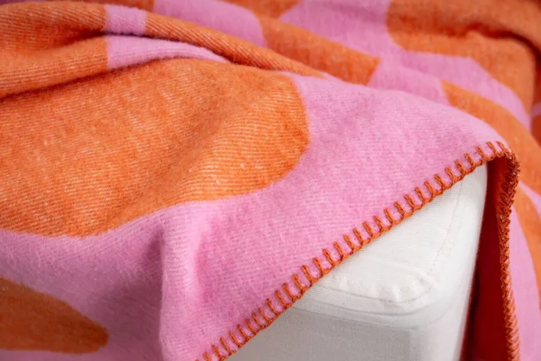 Wohndecke pink Baumwolle B/L: ca. 150x200 cm