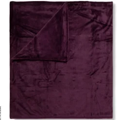 Wohndecke Polysamt bordeaux Polyester B/L: ca. 160x180 cm