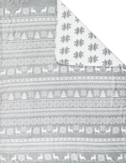 Wohndecke silber Polyester B/L: ca. 150x200 cm