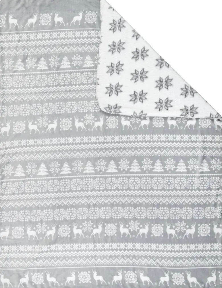 Wohndecke silber Polyester B/L: ca. 150x200 cm