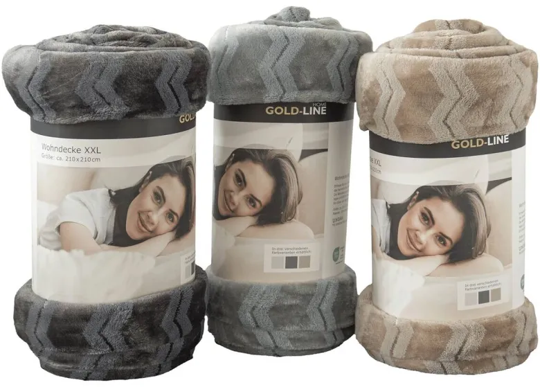 Wohndecke sortiert Polyester B/L: ca. 180x200 cm
