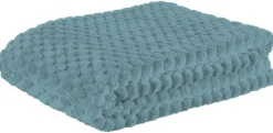 Wohndecke Wabe petrol Polyester B/L: ca. 150x200 cm