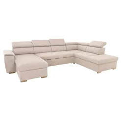 Wohnlandschaft beige Webstoff B/H/T: ca. 326x94x216 cm