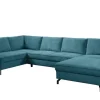 Wohnlandschaft Santorin petrol Microfaser B/H/T: ca. 349x88x197 cm
