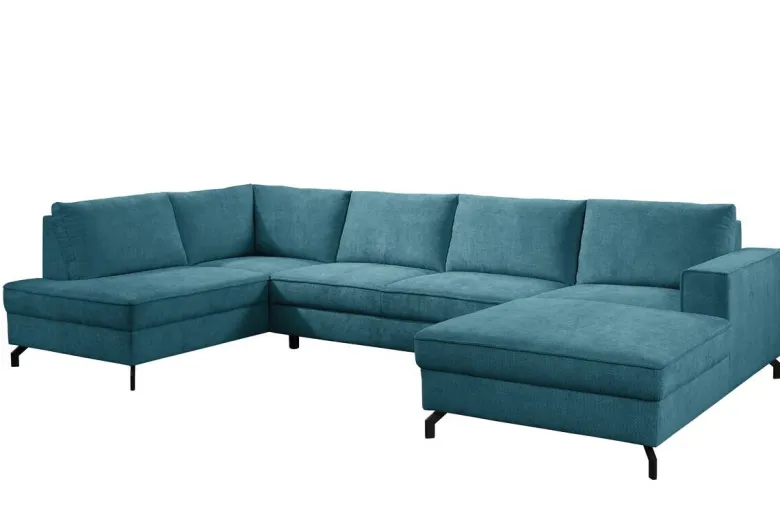 Wohnlandschaft Santorin petrol Microfaser B/H/T: ca. 349x88x197 cm