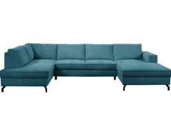 Wohnlandschaft Santorin petrol Microfaser B/H/T: ca. 349x88x197 cm