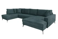 Wohnlandschaft Zero azur Microfaser B/H/T: ca. 362x86x195 cm