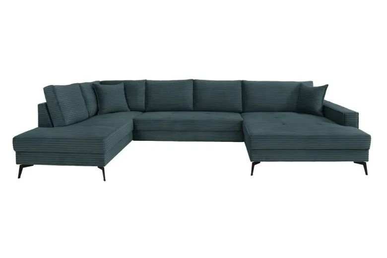 Wohnlandschaft Zero azur Microfaser B/H/T: ca. 362x86x195 cm