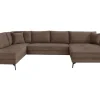 Wohnlandschaft Zero braun Microfaser B/H/T: ca. 362x86x195 cm