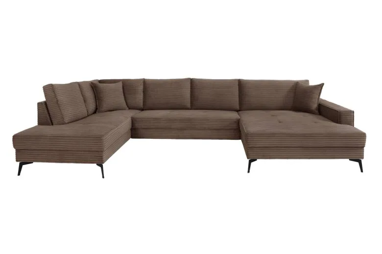 Wohnlandschaft Zero braun Microfaser B/H/T: ca. 362x86x195 cm