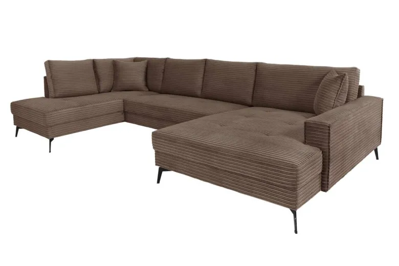 Wohnlandschaft Zero braun Microfaser B/H/T: ca. 362x86x195 cm