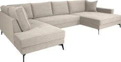 Wohnlandschaft Zero stone Microfaser B/H/T: ca. 362x86x195 cm