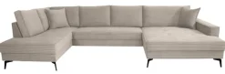 Wohnlandschaft Zero stone Microfaser B/H/T: ca. 362x86x195 cm