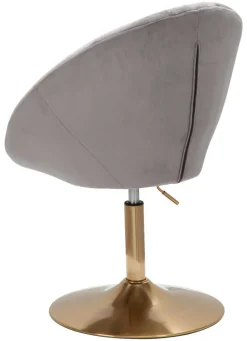 Wohnling Sessel grau gold Stoff Eisen