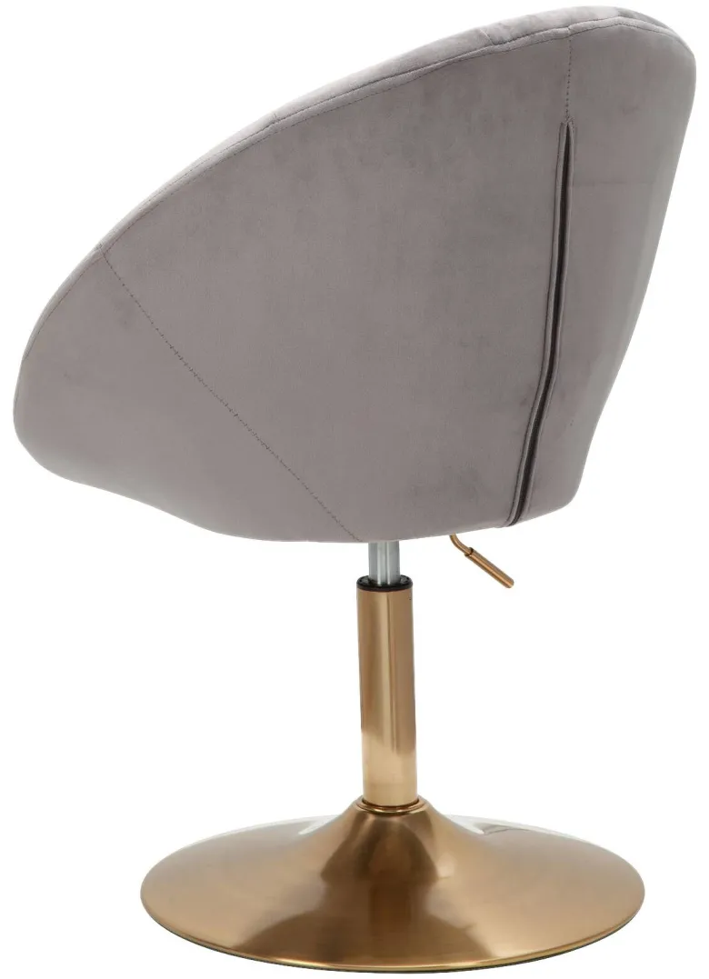 Wohnling Sessel grau gold Stoff Eisen