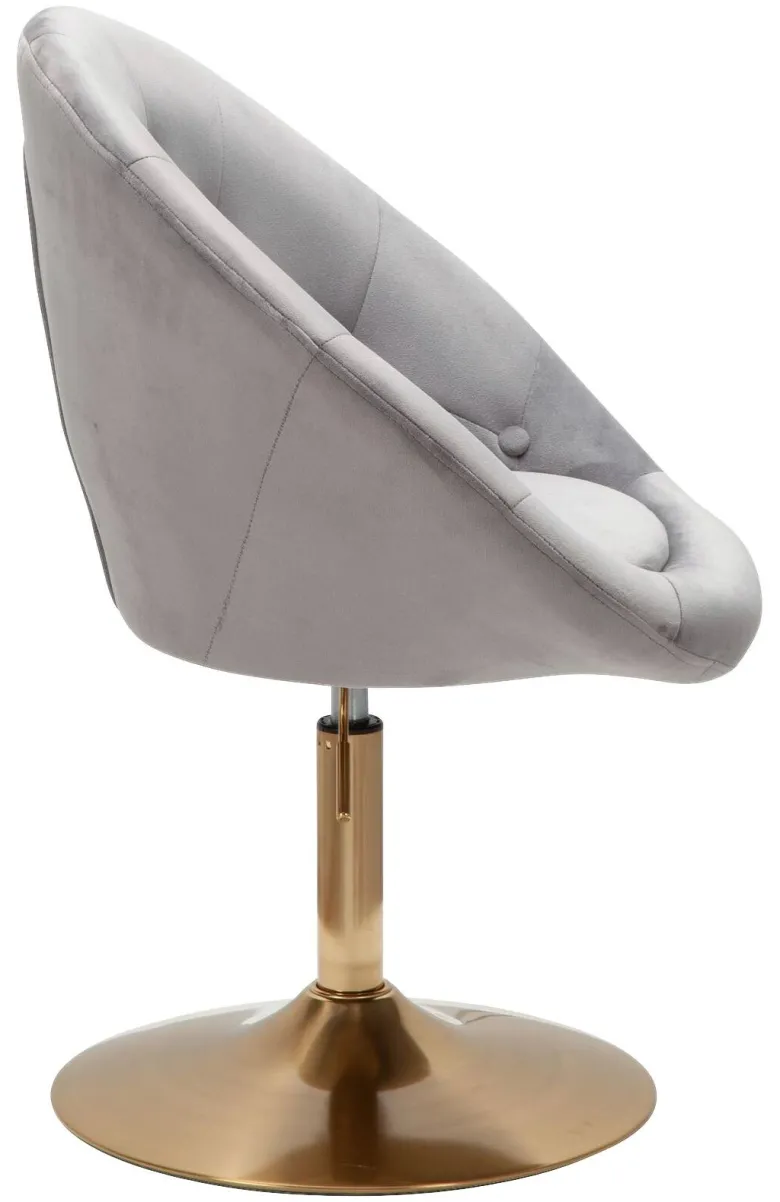 Wohnling Sessel grau gold Stoff Eisen