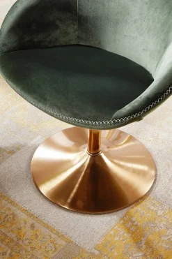 Wohnling Sessel grün gold Stoff Eisen B/H/T: ca. 70x79x70 cm