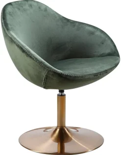 Wohnling Sessel grün gold Stoff Eisen B/H/T: ca. 70x79x70 cm
