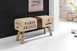 Wohnling Sitzbank beige B/H/T: ca. 91x51x30 cm