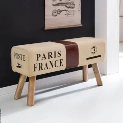 Wohnling Sitzbank beige B/H/T: ca. 91x51x30 cm