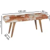 Wohnling Sitzbank natur Echtholz B/H/T: ca. 120x52x40 cm