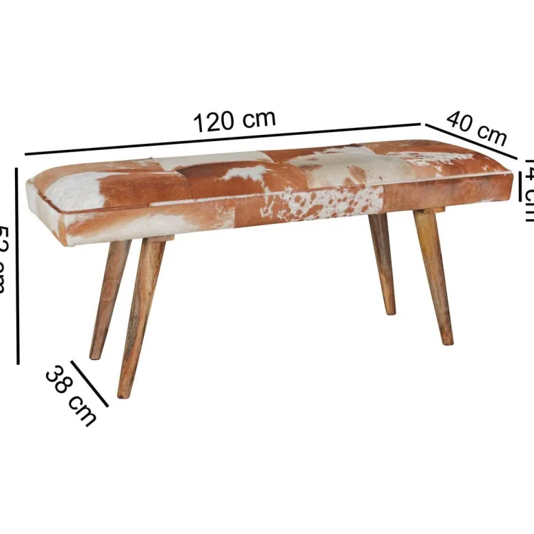 Wohnling Sitzbank natur Echtholz B/H/T: ca. 120x52x40 cm