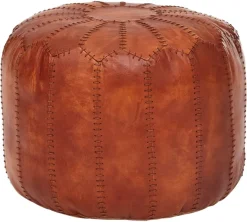 Wohnling Sitzhocker braun Leder B/H/T: ca. 52x42x52 cm