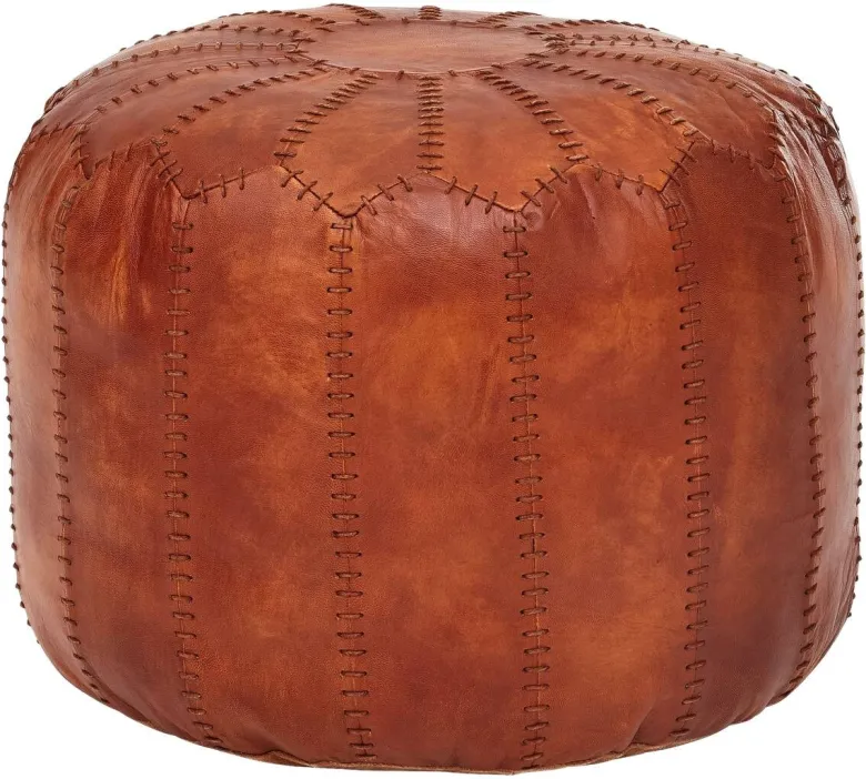 Wohnling Sitzhocker braun Leder B/H/T: ca. 52x42x52 cm