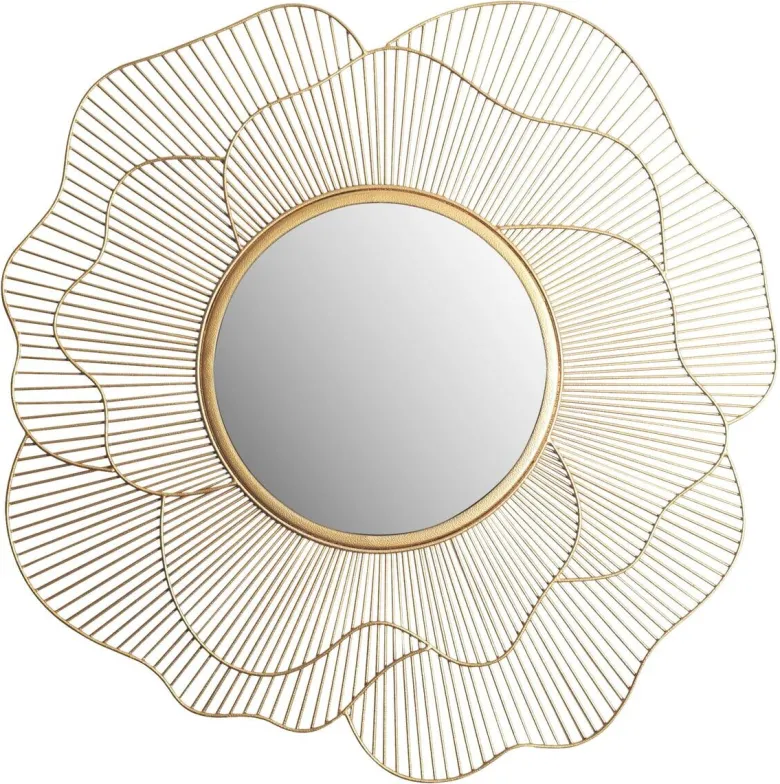 Wohnling Wandspiegel gold Metall T/D: ca. 2,5x77 cm