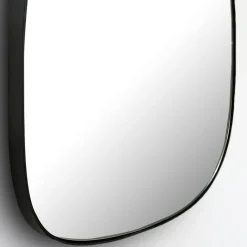 Wohnling Wandspiegel schwarz Metall B/H/T: ca. 53x60x2,5 cm