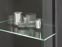 Wohnwand Concerto weiß Hochglanz schwarz B/H/T: ca. 308x190x41 cm