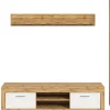 Wohnwand Jam Eiche Wotan Nachbildung weiß B/H/T: ca. 310x169x35 cm