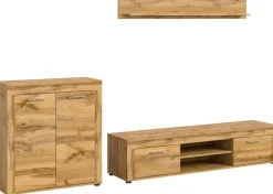 Wohnwand Jam Eiche Wotan Nachbildung B/H/T: ca. 255x159x35 cm