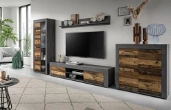 Wohnwand Jam Matera Nachbildung Old Wood Nachbildung B/H/T: ca. 159x330x35 cm