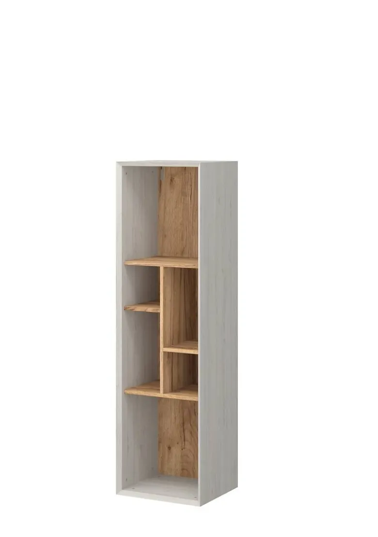 Wohnwand-Set Calvi weiß Pinie Nachbildung Eiche Navarra Nachbildung B/H/T: ca. 279x200x45 cm