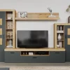 Wohnwand Tyler Eiche Evoke Coast Nachbildung anthrazit B/H/T: ca. 331x206x50 cm