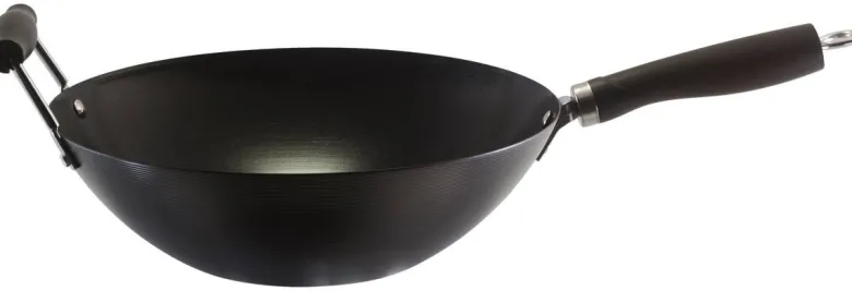 Wokpfanne schwarz Edelstahl
