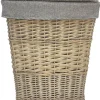 Wäschekorb grau Weide B/H/L: ca. 27x52x38 cm