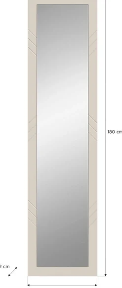 xonox.home Wandspiegel NOTES sandbeige sandbeige matt Melamin B/H/T: ca. 45x100x2 cm