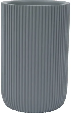 Zahnputzbecher Samos grau Polyresin