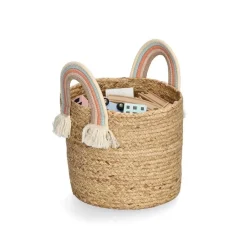 Zeller Aufbewahrungskorb Rainbow natur B/H/L: ca. 33,5x35x15 cm