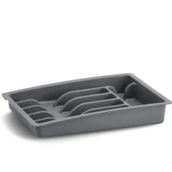 Zeller Besteckkasten ausziehbar grau B/H/L: ca. 38x7x48 cm