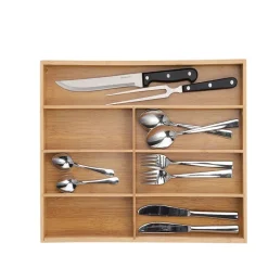 Zeller Besteckkasten natur Bambus B/H/L: ca. 30,5x4,3x44 cm