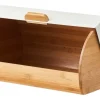 Zeller Brotkasten weiß Bambus B/H/L: ca. 27x19x39 cm
