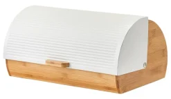Zeller Brotkasten weiß Bambus B/H/L: ca. 27x19x39 cm