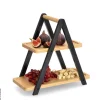 Zeller Etagere schwarz Bambus B/H/L: ca. 172x32x34 cm