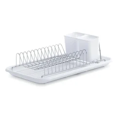 Zeller Geschirrabtropfständer weiß Metall B/H/L: ca. 24x13x43,5 cm