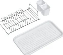 Zeller Geschirrabtropfständer weiß Metall B/H/L: ca. 24x13x43,5 cm